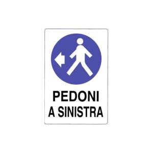 CARTELLO PEDONE A SINISTRA
