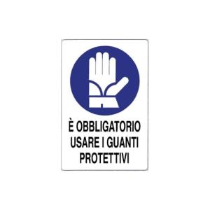 CARTELLO E' OBBLIGATORIO USARE I GUANTI PROT.