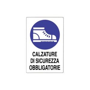 CARTELLO CALZATURE DI SICUREZZA OBBLIGATORIE