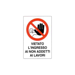 Cartello LINEA PRIVATA 20X30 - Vietato L'accesso ai non addetti ai lavori
