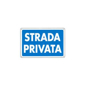 Cartello LINEA PRIVATA 20X30 - Strada Privata