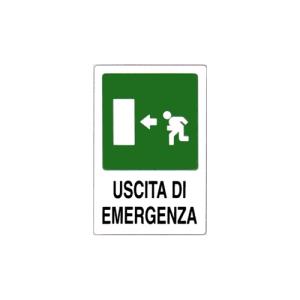 Cartello LINEA PRIVATA 20X30 - Targa Uscita di Emergenza Sinistra