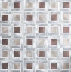 Mosaico in alluminio Q - Beige-Marrone