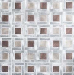 Mosaico in alluminio Q - Beige-Marrone